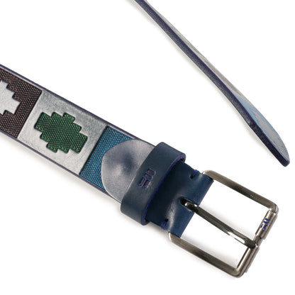 Miguel Bellido Belts Leather Motif Belt - Blue