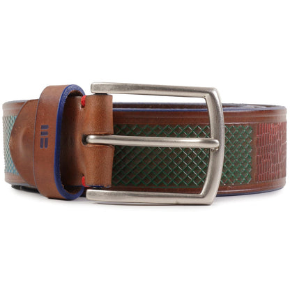 Miguel Bellido Belts Leather Patterned Belt - Multi