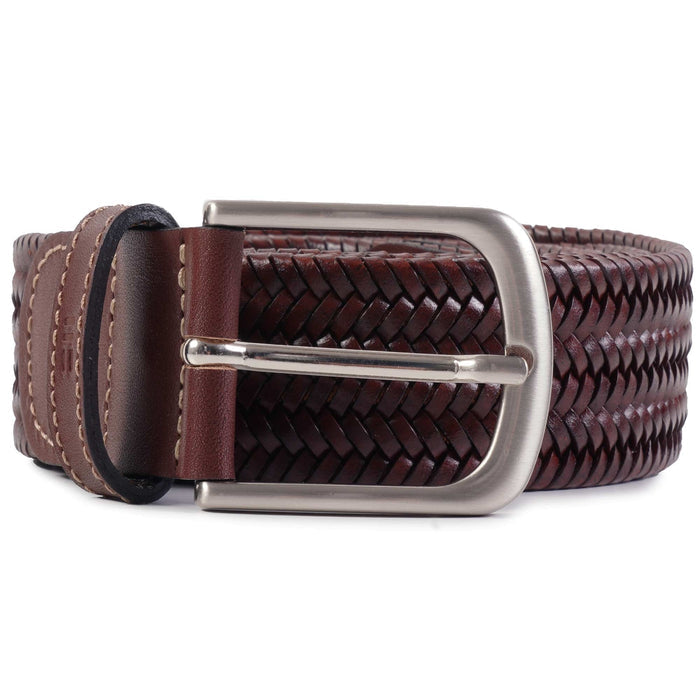 Miguel Bellido Belts Leather Woven Belt - Brown