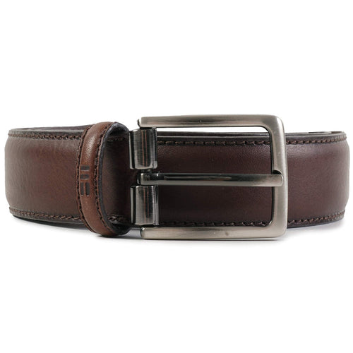 Miguel Bellido Belts Smooth Leather Belt - Dark Brown