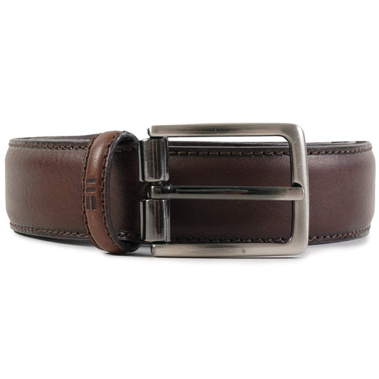 Miguel Bellido Belts Smooth Leather Belt - Dark Brown