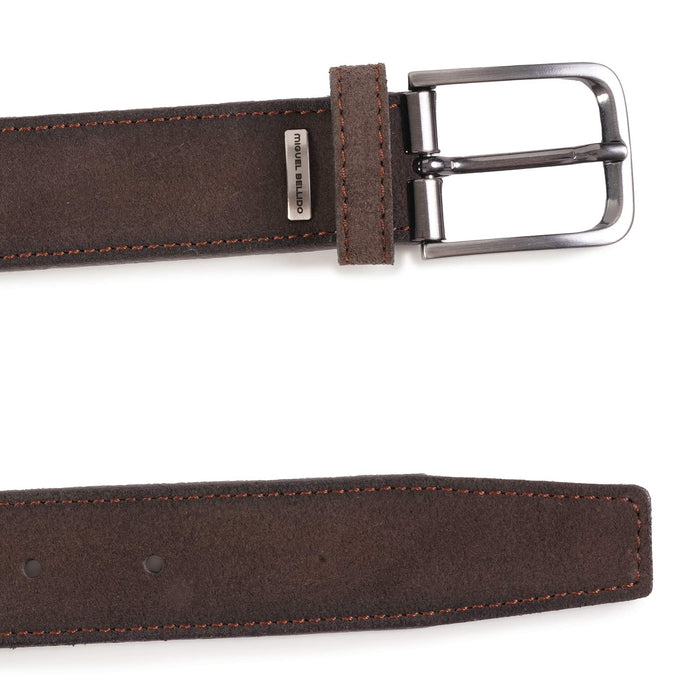 Miguel Bellido Belts Suede Belt - Dark Brown