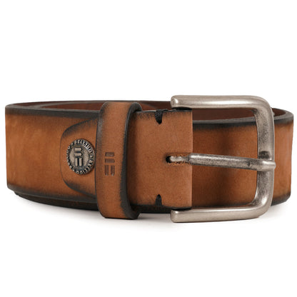 Miguel Bellido Belts Suede Belt - Tan Brown