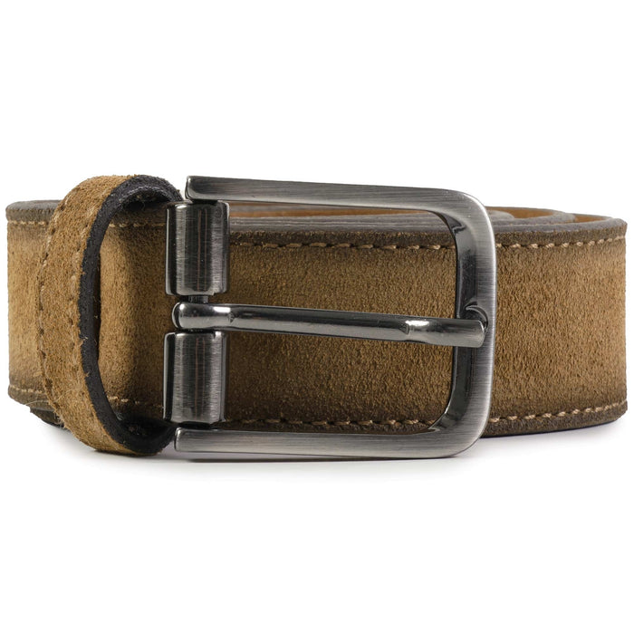 Miguel Bellido Belts Suede Belt - Tan Brown