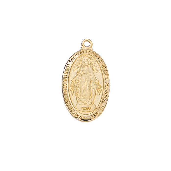 Miraculous Medal - Gold over Sterling