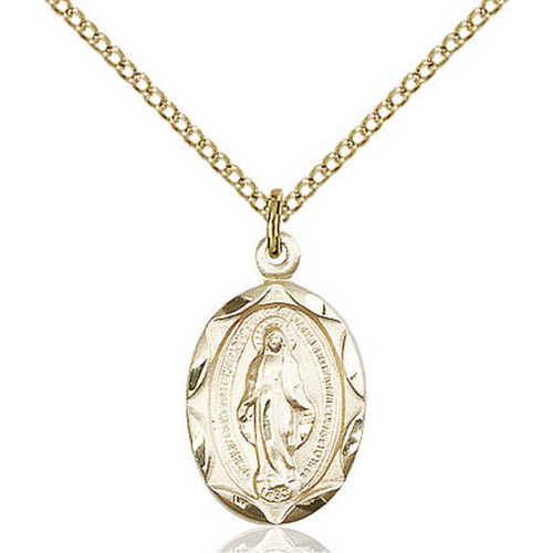 Miraculous Medal Gold Filled 18"