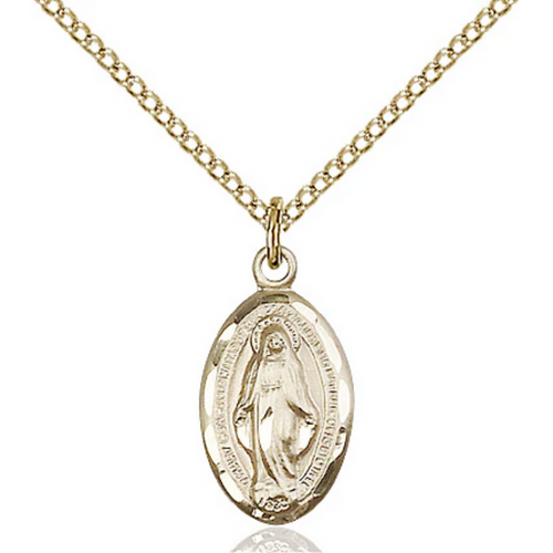 Miraculous Medal Gold Filled 18"