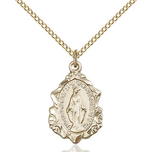 Miraculous Medal Gold Filled 18"