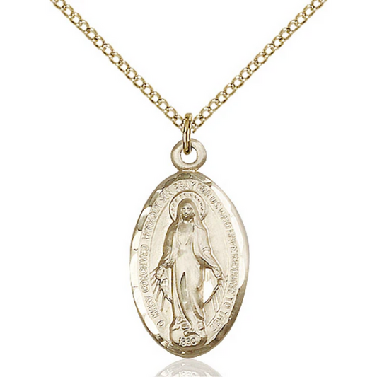 Miraculous Medal Gold Filled 18"
