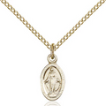 Miraculous Medal Necklace Gold Filled 18"