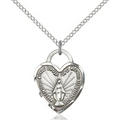 Miraculous Medal Necklace Sterling Silver 18"