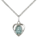 Miraculous Medal Necklace Sterling Silver 18"