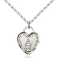 Miraculous Medal Necklace Sterling Silver 18"