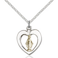 Miraculous Medal Necklace Two-Tone 18"