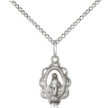 Miraculous Medal Sterling Silver 18"