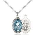 Miraculous Medal Sterling Silver 18"