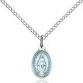 Miraculous Medal Sterling Silver 18"