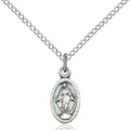 Miraculous Medal Sterling Silver 18"