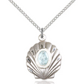 Miraculous Shell Medal Sterling Silver 18"