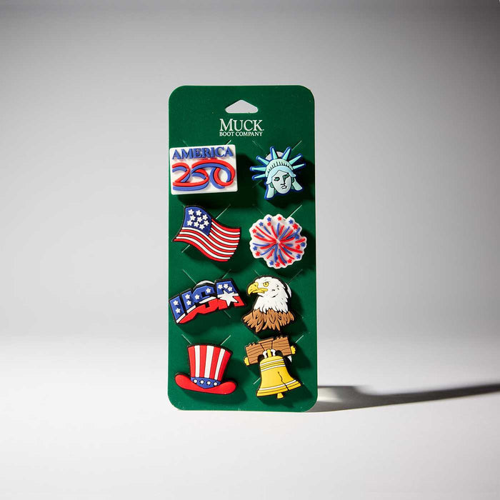 Little Kids Muckster Lite Liberty American Swirl BioLite Outdoor Slip Resistant Clog America Patriotic Themed Tokens
