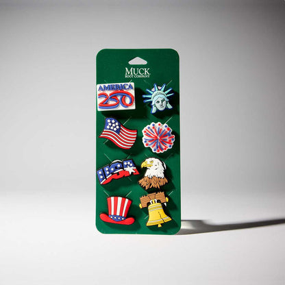 Little Kids Muckster Lite Liberty American Swirl BioLite Outdoor Slip Resistant Clog America Patriotic Themed Tokens