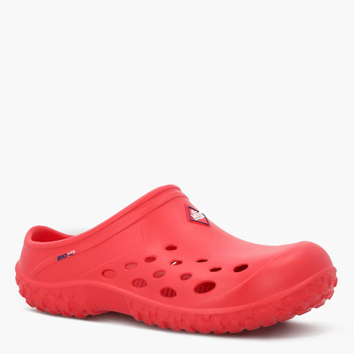 Muckster Lite Liberty Men's Clog MMLCMU60  red clog shoe on a white background