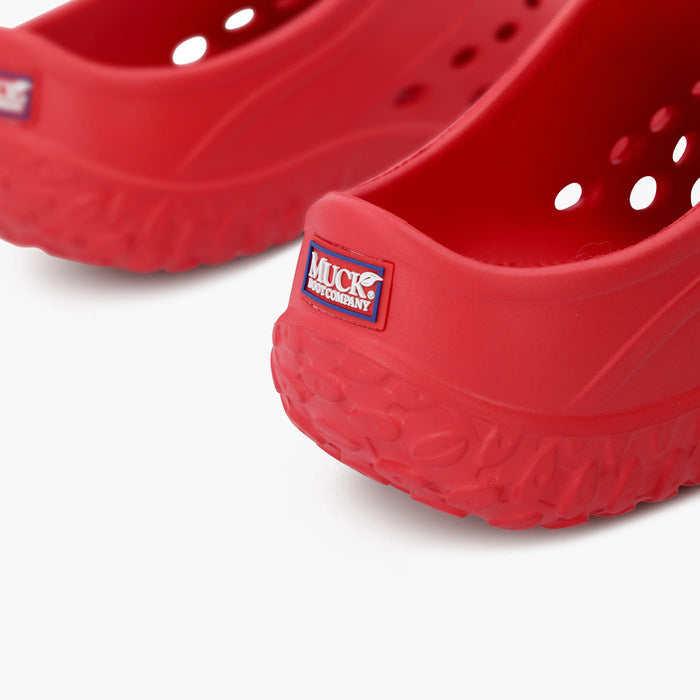 Muckster Lite Liberty Men's Clog MMLCMU60  red clog shoe on a white background