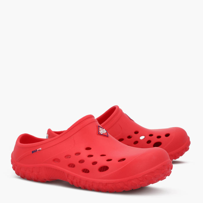Muckster Lite Liberty Men's Clog MMLCMU60  red clog shoe on a white background