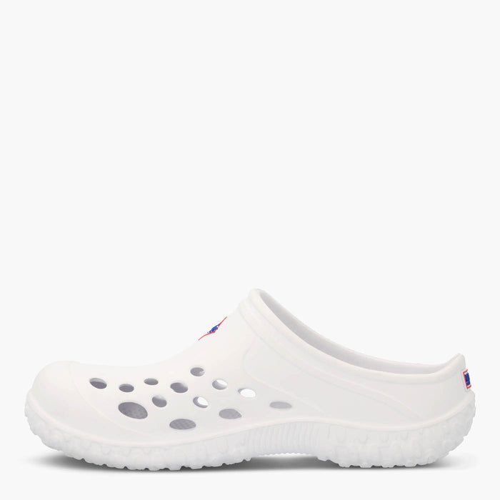 Muckster Lite Liberty Women's Clog MMLCWU01  white clog shoe on a white background