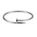 Nail Bracelet Silver Large 3.2" DIA