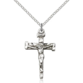 Nail Crucifix Necklace Sterling Silver 18"