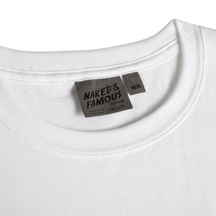 Naked and Famous Denim Circular Knit T-Shirt - White