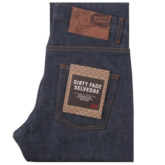 Naked and Famous Denim Easy Guy Dirty Fade Selvedge Jeans - Indigo