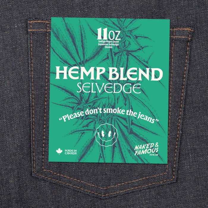 Naked and Famous Denim Easy Guy Hemp Blend Selvedge - Indigo