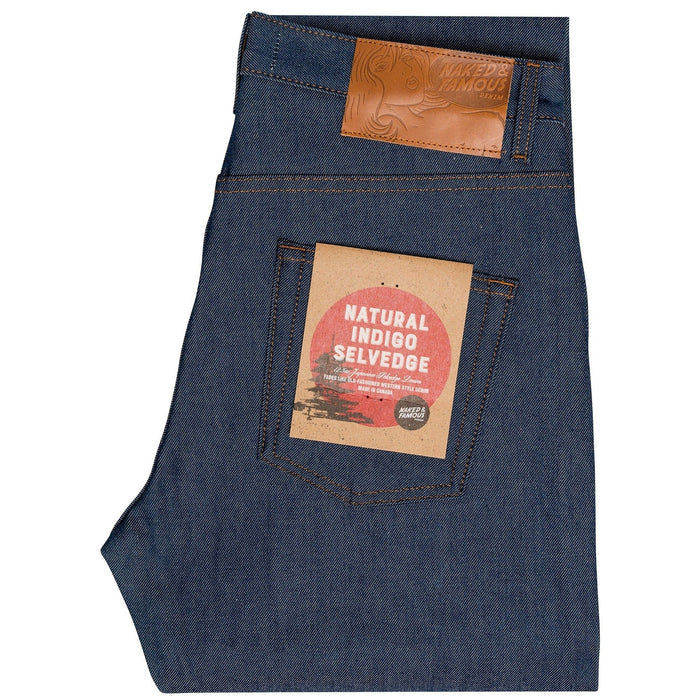 Naked and Famous Denim Easy Guy Natural Indigo Selvedge - Raw Blue