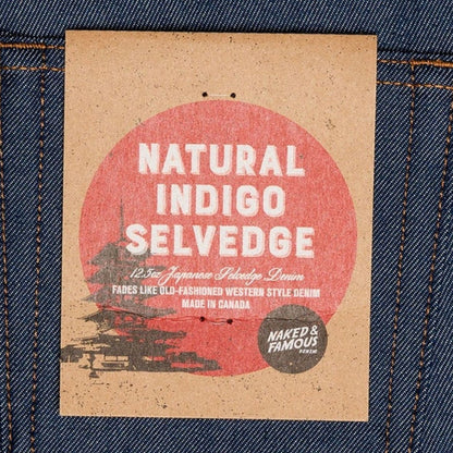 Naked and Famous Denim Easy Guy Natural Indigo Selvedge - Raw Blue