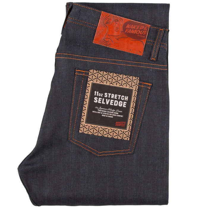 Naked and Famous Denim Super Guy 11oz Stretch Selvedge - Indigo