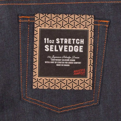 Naked and Famous Denim Super Guy 11oz Stretch Selvedge - Indigo