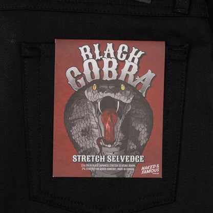 Naked and Famous Denim True Guy Black Cobra Stretch Selvedge - Black