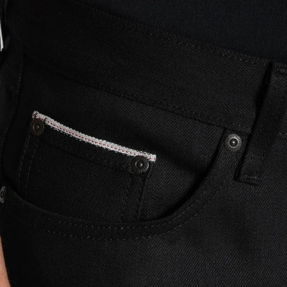 Naked and Famous Denim True Guy Black Cobra Stretch Selvedge - Black