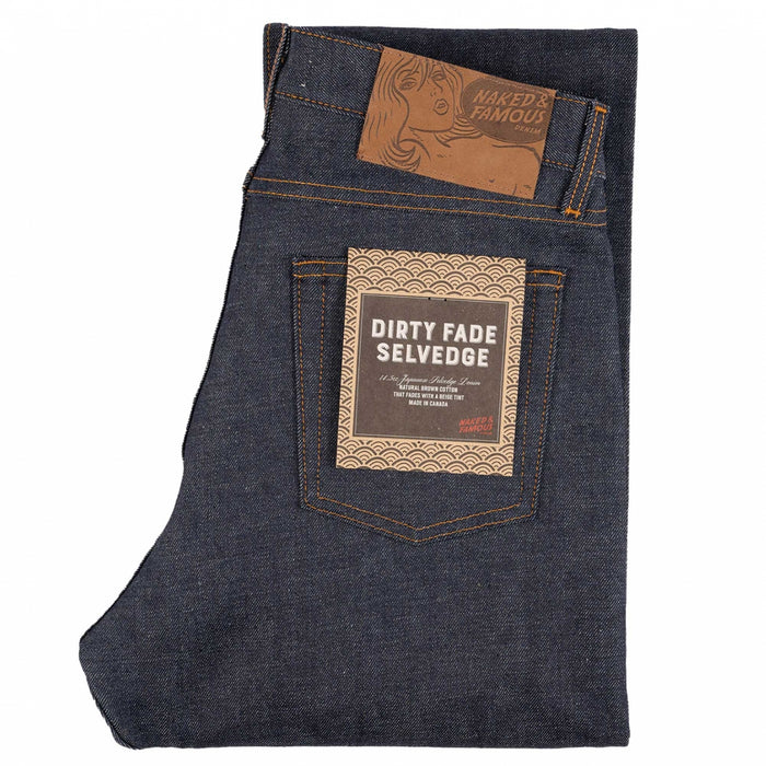 Naked and Famous Denim True Guy Dirty Fade - Indigo