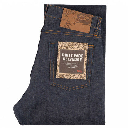 Naked and Famous Denim True Guy Dirty Fade - Indigo