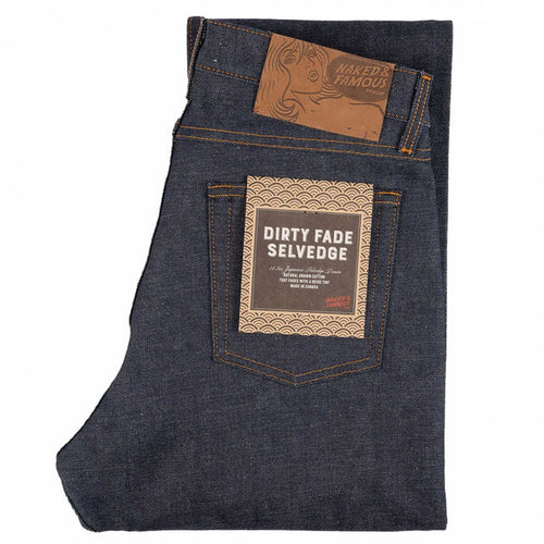 Naked and Famous Denim True Guy Dirty Fade - Indigo