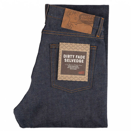 Naked and Famous Denim True Guy Dirty Fade - Indigo