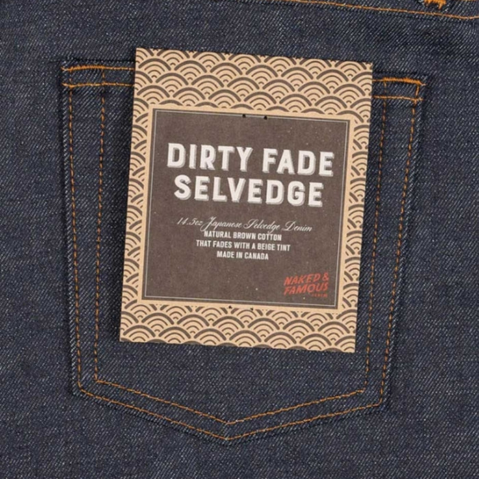 Naked and Famous Denim True Guy Dirty Fade - Indigo