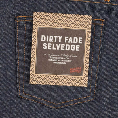 Naked and Famous Denim True Guy Dirty Fade - Indigo
