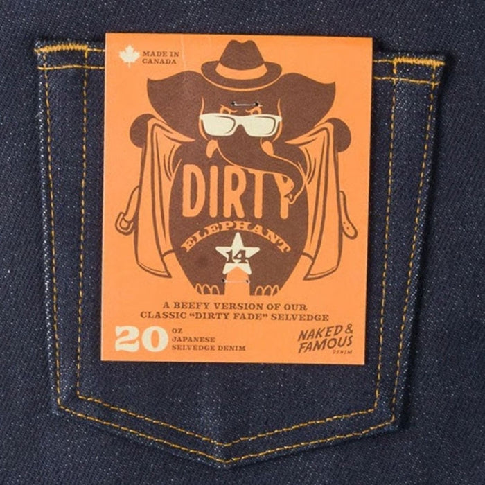 Naked and Famous Denim True Guy Elephant 14 "Dirty Elephant" - Indigo