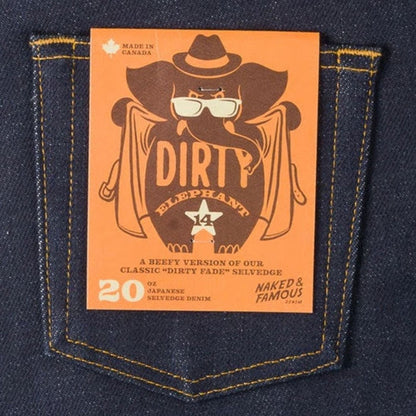 Naked and Famous Denim True Guy Elephant 14 "Dirty Elephant" - Indigo
