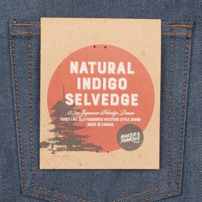 Naked and Famous Denim True Guy Natural Indigo Selvedge - Natural