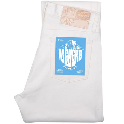 Naked and Famous Denim True Guy The Iceberg Selvedge - White